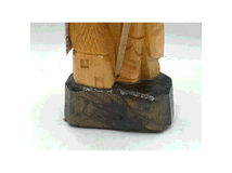 4830203 legno scolpita guerriero