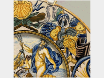 5320640 grande piatto maiolica