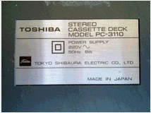 5347863 Toshiba modello PC-3110