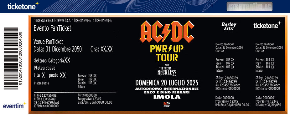 5360610 4 biglietti concerto AC/DC Imola