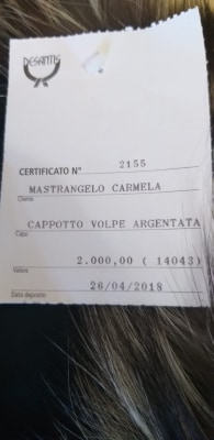 4063508 CAPPOTTO VOLPE ARGENTATA COME