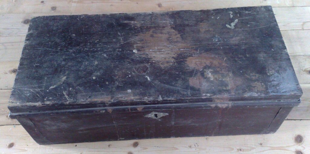 5311378 Cassa Baule antica in legno 