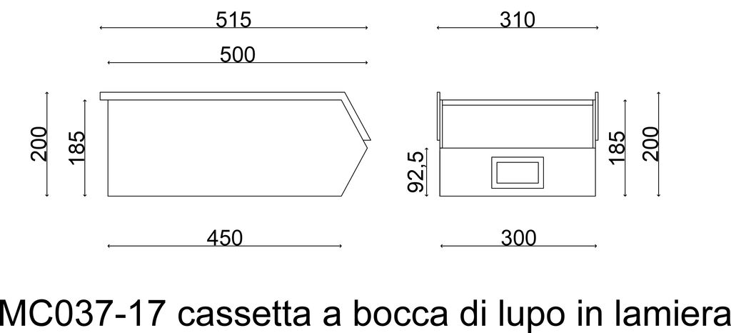 5125267 Cassette a bocca di lupo in