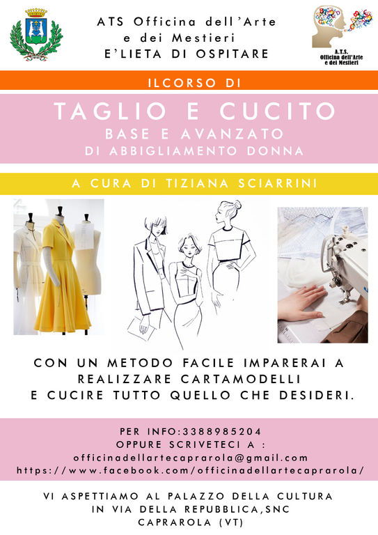 3768737  corsoCORSO DI TAGLIO E CUCITO