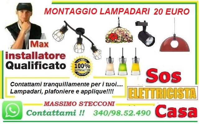 5318650  Elettricista lampadario e