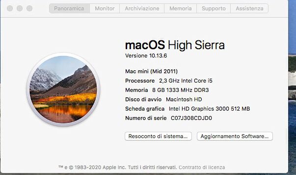 4988224 MacMini Anno 2011 completo