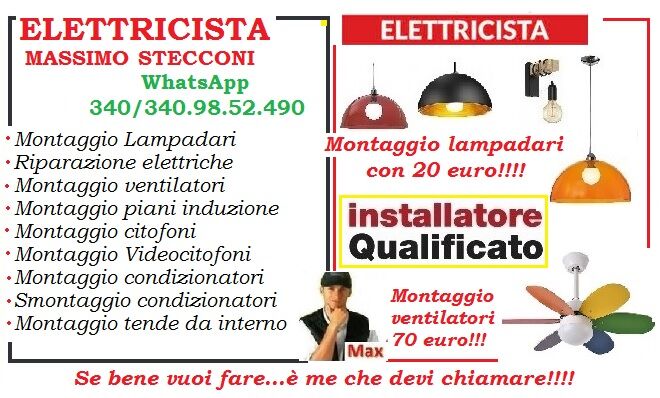 5325784  Montaggio applique e lampadari