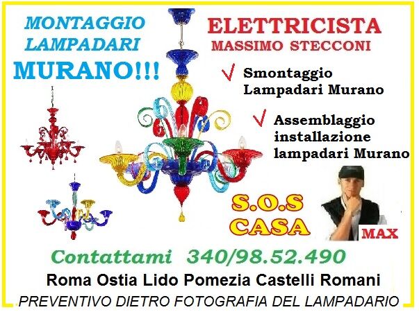 5355342  Montaggio lampadari Murano