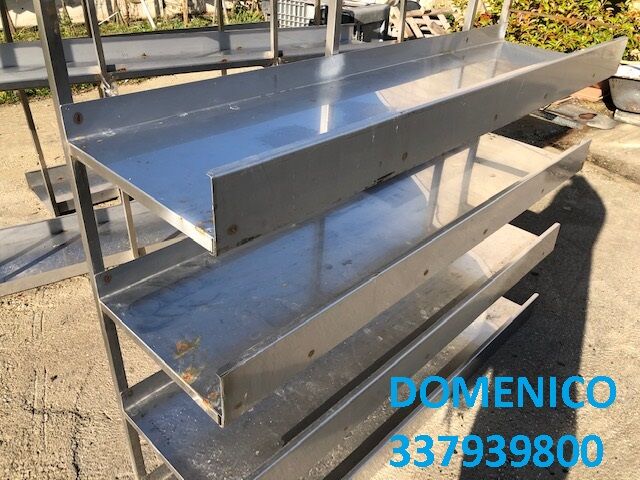 5353162 N.3 SCAFFALI IN ACCIAIO INOX PER