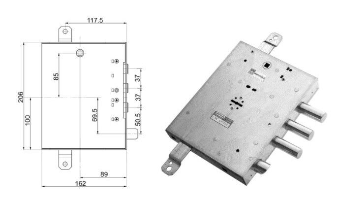 5355118 Serratura Mottura per porta