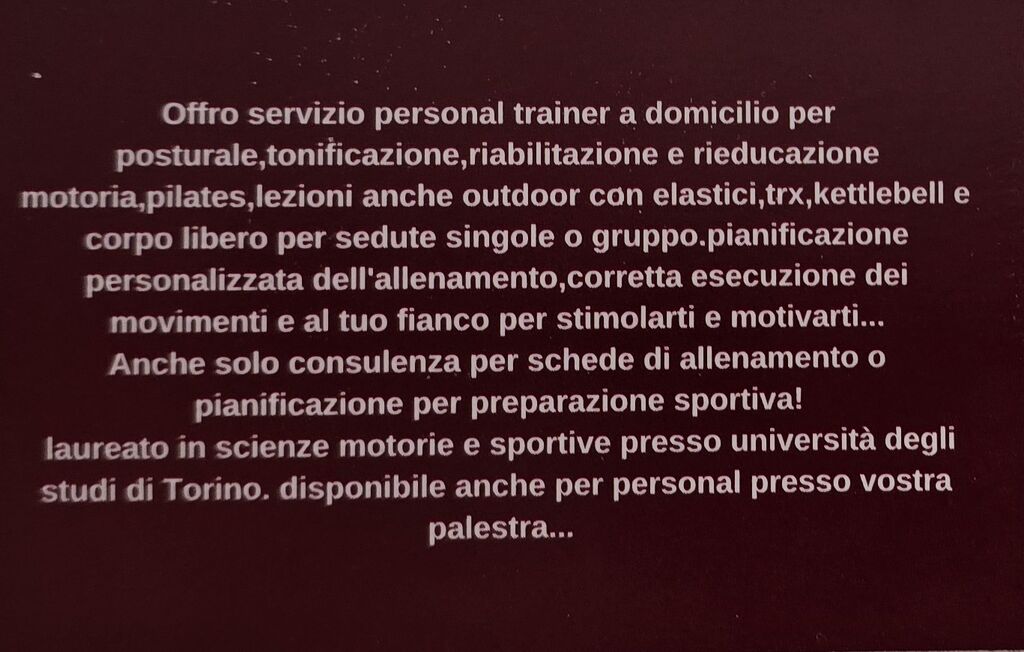 5350036  Servizio personal trainer