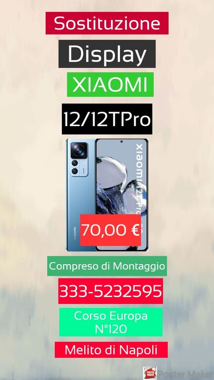 5261624 Sostituzione Display Xiaomi