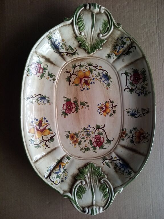 5355638 Vassoio Ceramica Capodimonte